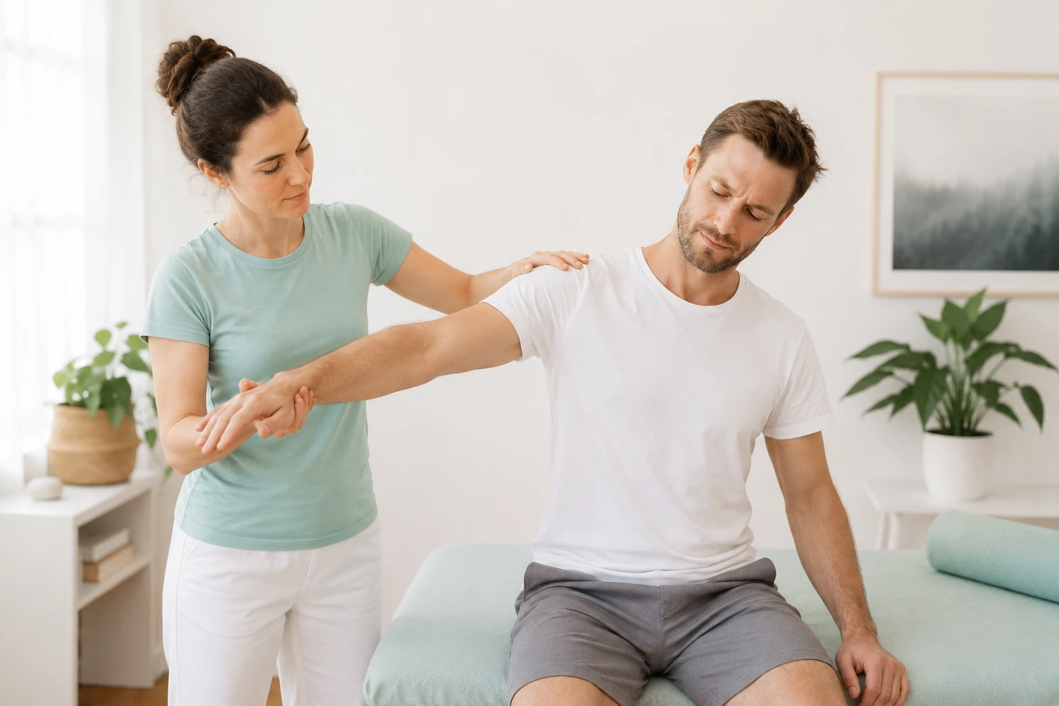 Aktive Arm- und Hand-Übung zum Selbstmanagement ausstrahlender Nervenschmerzen im Gesundheitswerk Wien-Währing