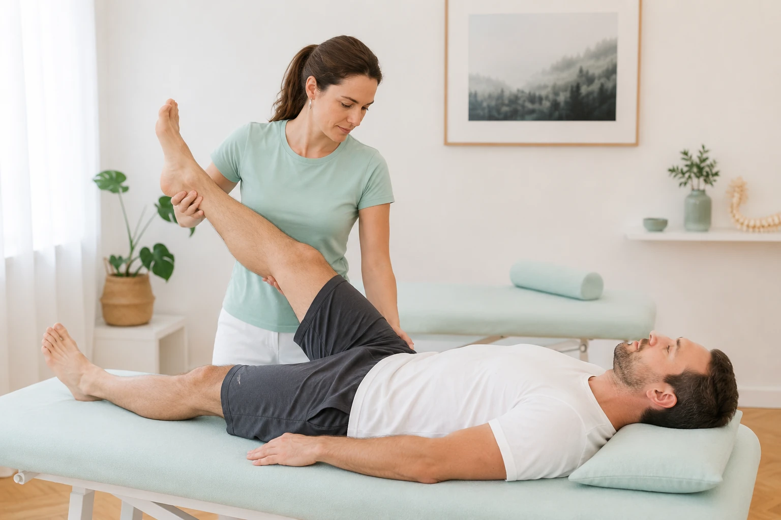 Straight-Leg-Raise-Test zur Diagnostik ausstrahlender Nervenschmerzen im Gesundheitswerk Wien-Währing